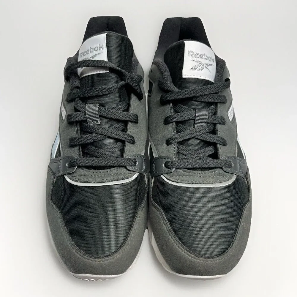 Reebok Classic Leather Women’s 8 Black Blue Retro Running Sneakers Casual